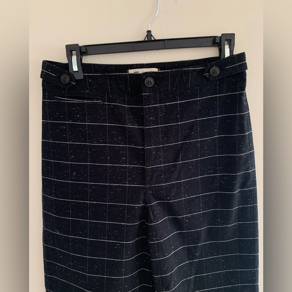 Madewell Slim Wide leg pants in black speckled windowpane size 27 - Picture 3 of 16